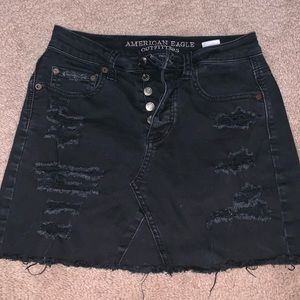 American Eagle black jean skirt
